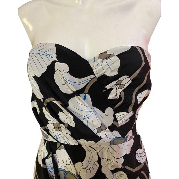 Tibi Floral Sleeveless Bianci Silk Mini Dress Size 2 NWTs Retails 345$ - Picture 3 of 12